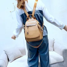 

College Student Backpack Large-capacity First Layer Cowhide All-match Single-shoulder Travel Backpack Bags for Women 2022 New