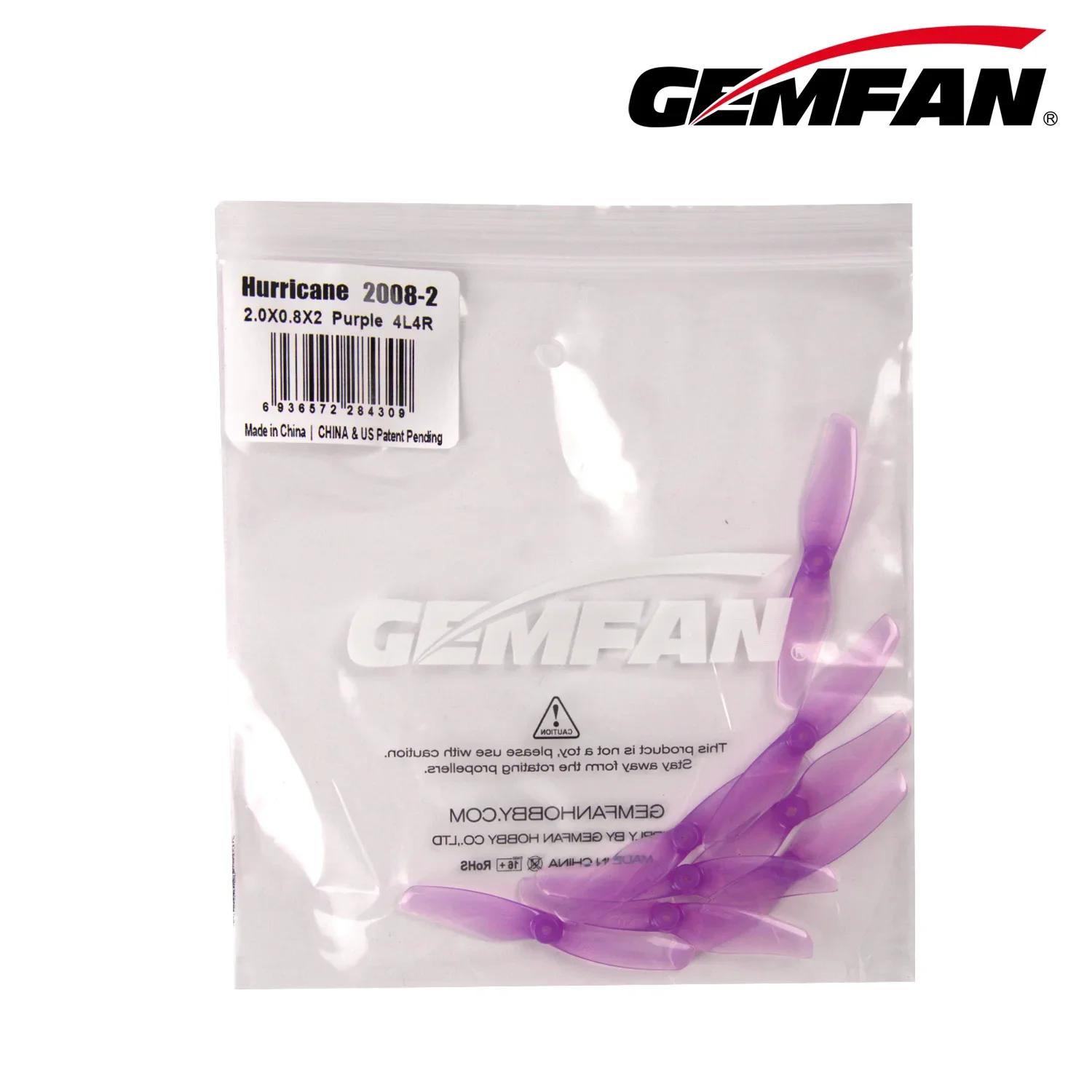 รูปสินค้า ใบพัด Gemfan Hurricane 2008 ขนาด 2.0x0.8x2 นิ้ว (51 มม.) 2 ใบพัด สำหรับมอเตอร์ 1002/1102 - เหมาะสำหรับโดรน FPV ขนาด 2 นิ้ว ใช้งานในร่ม (4 คู่/8 ชิ้น)