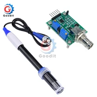 PH4502C 0-14 PH Meter Value Detector module Detection Hydroponic Sensor Module Monitoring Controller BNC Block Electrode Probe 1