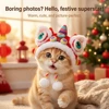 Lion Dance Dog Cat Hat for Winter Warmth, Festive Pet Costume for Chinese New Year Photos Gatos Accesorios Hats for Cats