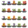 Magnetic Wooden Train Set Toy Children Cartoon Cars Truck Set Kids Alphabet Letter Numbers Educational Learning Toys Gifts 4