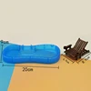 1Set Doll House Cute Simulation Mini Swimming Pool Swimming Circle Beach Chair Set Model Children Play Toys Decoration 4