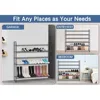 Long 6 Tier Shoe Rack Organizer Tall Metal Shoe Organizer for Entryway Bedroom Floor Garage, Wide Shoe Shelf Storage 6