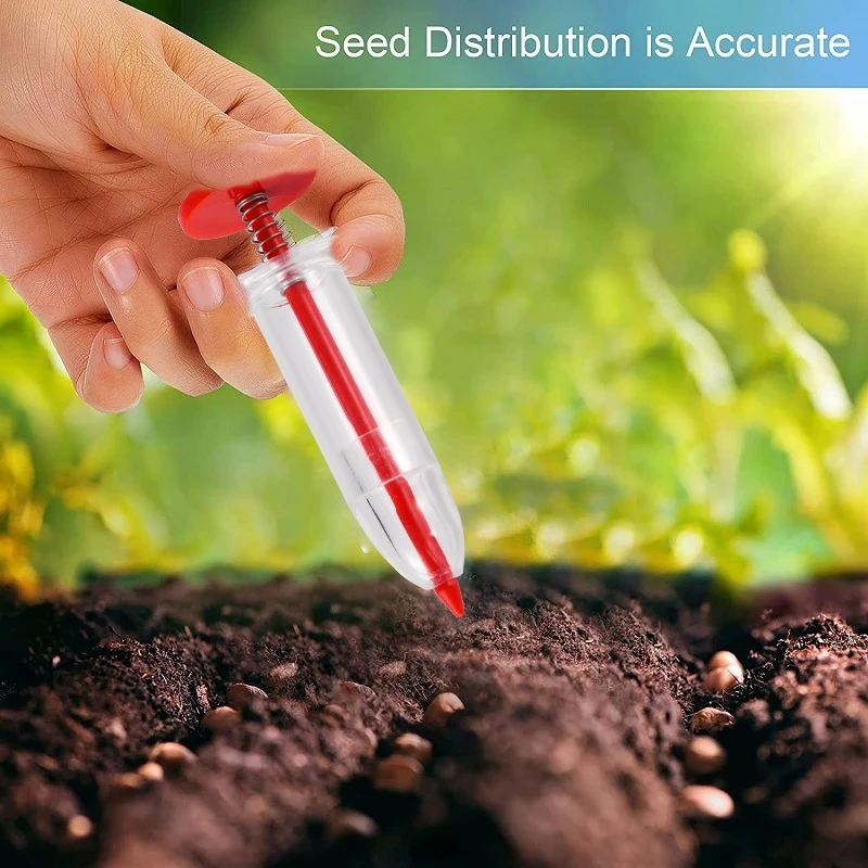 

Syringe Seeder Mini Seed Sowing Dispenser Garden Precision Seeding Fertilizing Planter Manual Sower Flower Bed Gardening Tool
