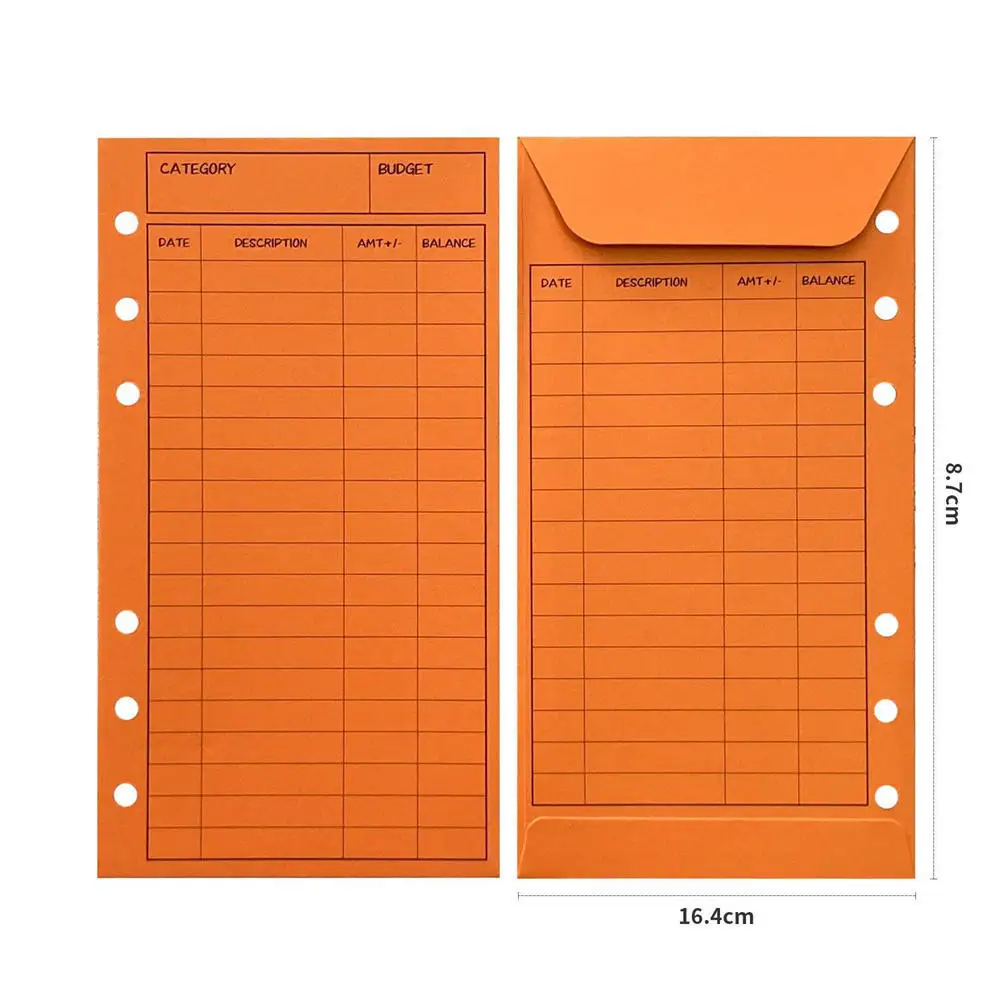 12pcs Budget Envelopes Cardstock Cash Envelope System For Money Saving A6 Binder Budget Planner Organizer Envelopes Pockets mailing envelopes