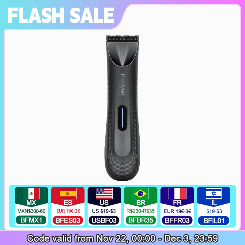 Electric Groin Hair Trimmer for Men,Body Groomer & Pubic Waterproof Hair Trimmer,Replaceable Ceramic Blade