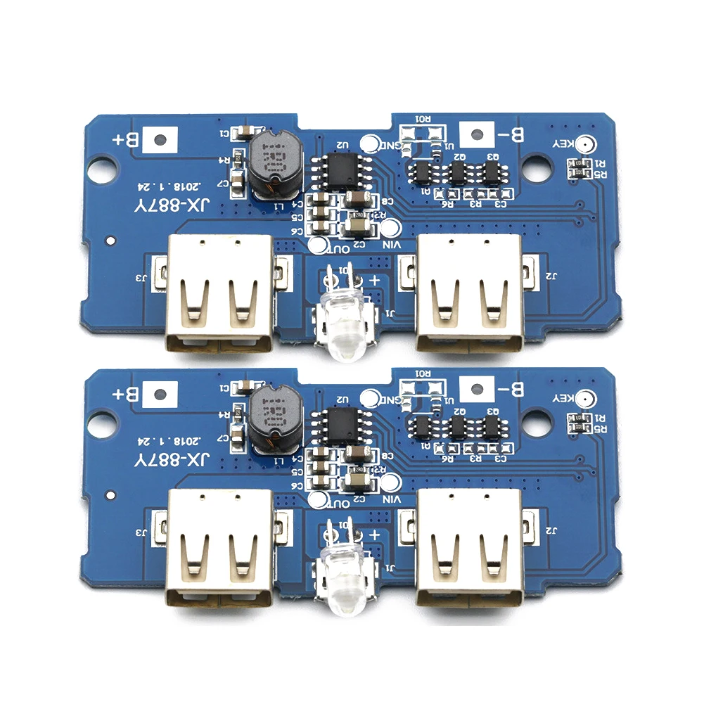 

2PCS 5V 2A Lithium Battery Boost Charger Board Step Up Power Bank Charger Module Charging Circuit Board Power Supply Module
