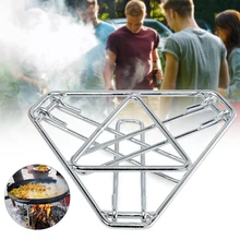 

Foldable Fire Rack Outdoor Barbecue Stove Portable Iron Steel Grate Camping Barbecue Wood Fire Stove for Camping
