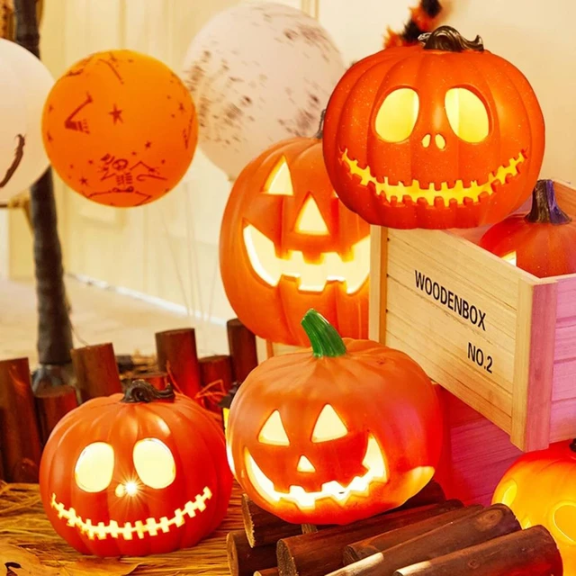 Grandes guirlandes lumineuses ajourées en forme de citrouille, 24cm,  décoration d'halloween, jack-o-lantern, pâques, Festival, maison, centre  commercial, fournitures de fête - AliExpress