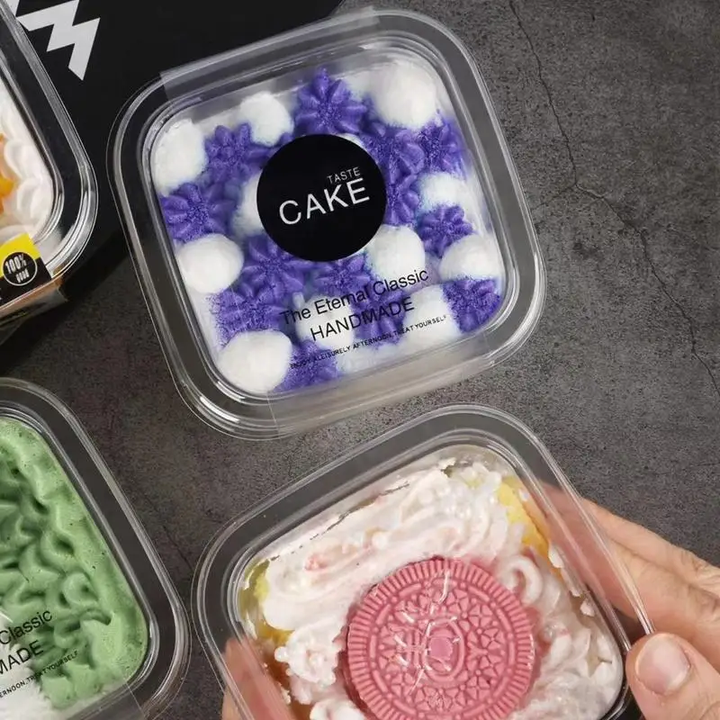 10/50 Pcs Transparent Cupcake Packaging Boxes with Lids, Disposable Dessert Containers,... - SKU TCPB2003 - UGI Packaging