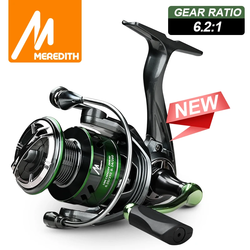 Moulinet spinning MEREDITH VIRGO roulements acier - Ratio 6.2:1 haute vitesse drague 14KG