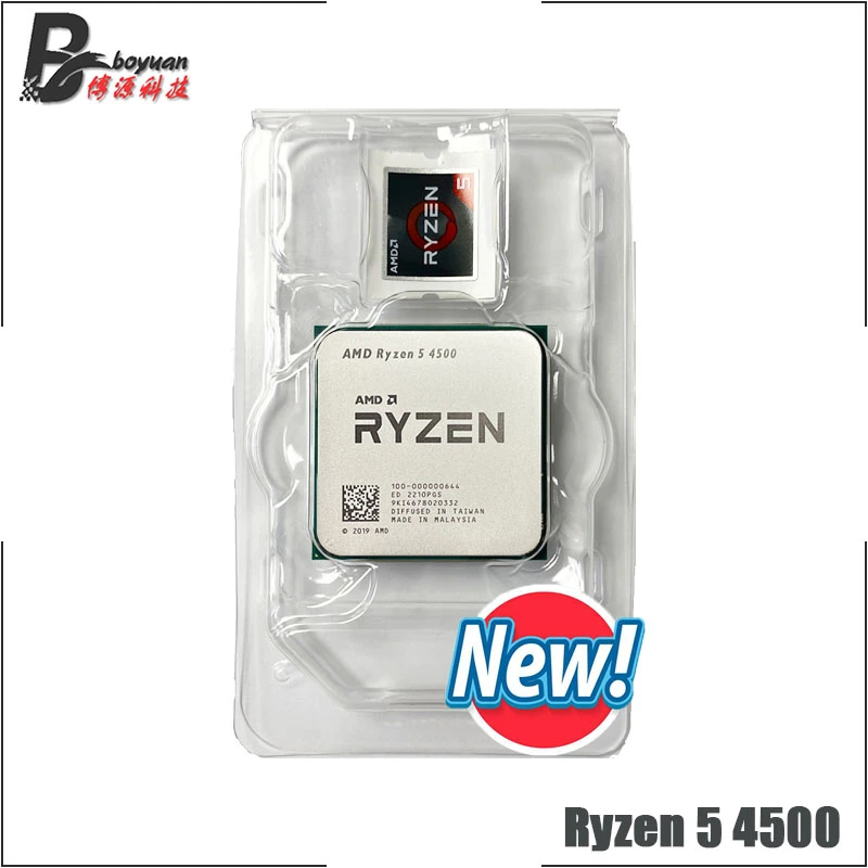 latest processor AMD Ryzen 5 4500 R5 4500 3.6 GHz 6-Core 12-Thread CPU Processor 7NM L3=8M 100-000000644 Socket AM4 New but without cooler cpu for sale