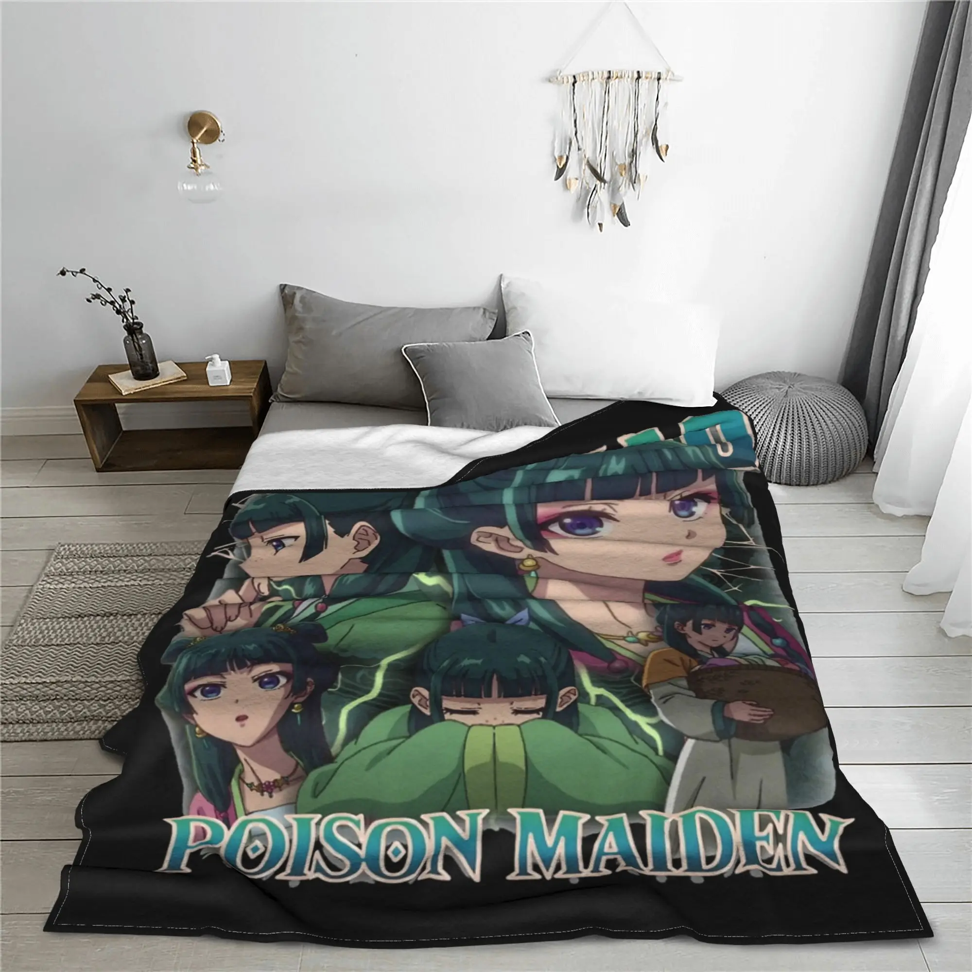 Maomao Heroes Throw Blanket for Couch Cute Anime Girl The Apothecary Diaries Fuzzy Soft Plush Blanket Multi-size 3