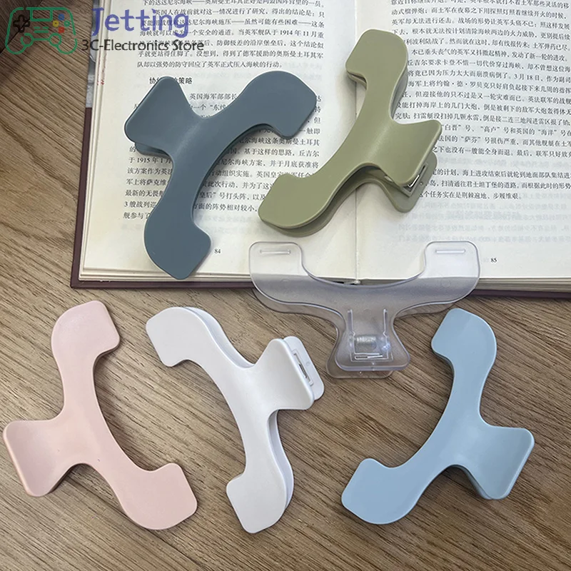 간단한 독서 보조 도구 고정 책 홀더 투명 플라스틱 책 클립 북마크 창의적인 디자인 실용적인 노트 홀더 서점용
