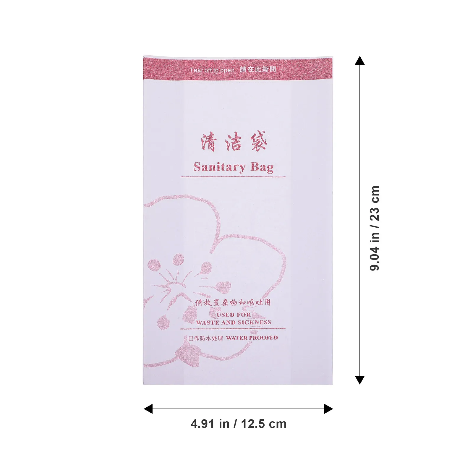 100Pcs 일회용 방수 구토 가방 여행용 휴대용 종이 쓰레기 봉투 자동차 비행기 멀미 야외 사용