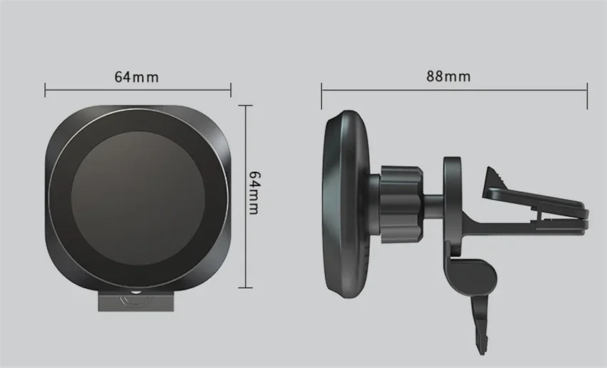 Supporto per caricabatterie magnetico wireless da 30 W, supporto per caricabatterie da auto per iPhone 12, 13, 14, 15 Pro, ricarica rapida_voghion.com