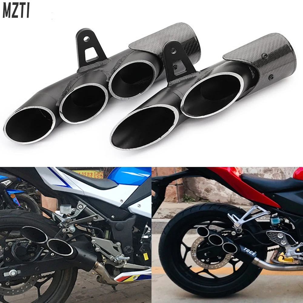 78Mm Calibro Universale Modificato Moto Uscita Porosa Silenziatore Di Scarico Tubo Per R1 R6 R15 Fz1 Mt09 Racing Escape Moto Silenziatore