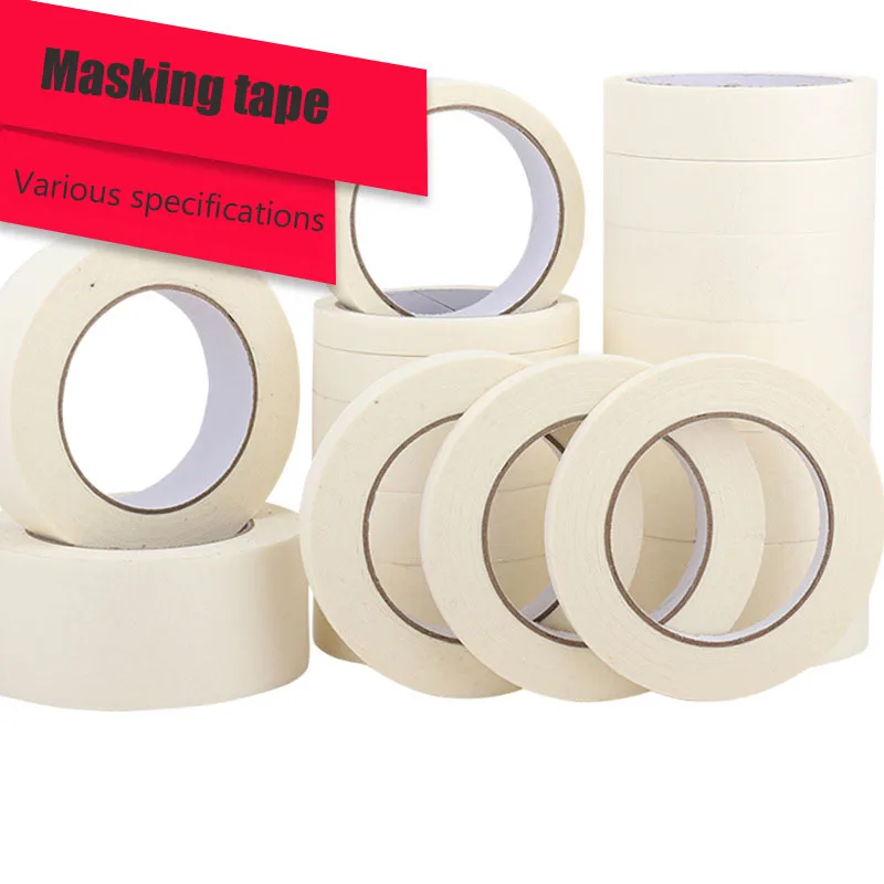 50M Masking Tape White Color Single Side Tape Adhesive Crepe Paper for Oil  Painting Sketch Drawing Supplies Wholesale No Trace