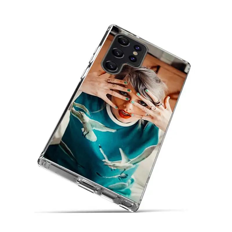 thumbnail image 1 of Funda transparente para teléfono Singer T-Taylors S-Swifts para Samsung Galaxy S21 S20 S23 FE S24 S22 Ultra Capa S10 S9 S8 Plus S10E, 1 of 5
