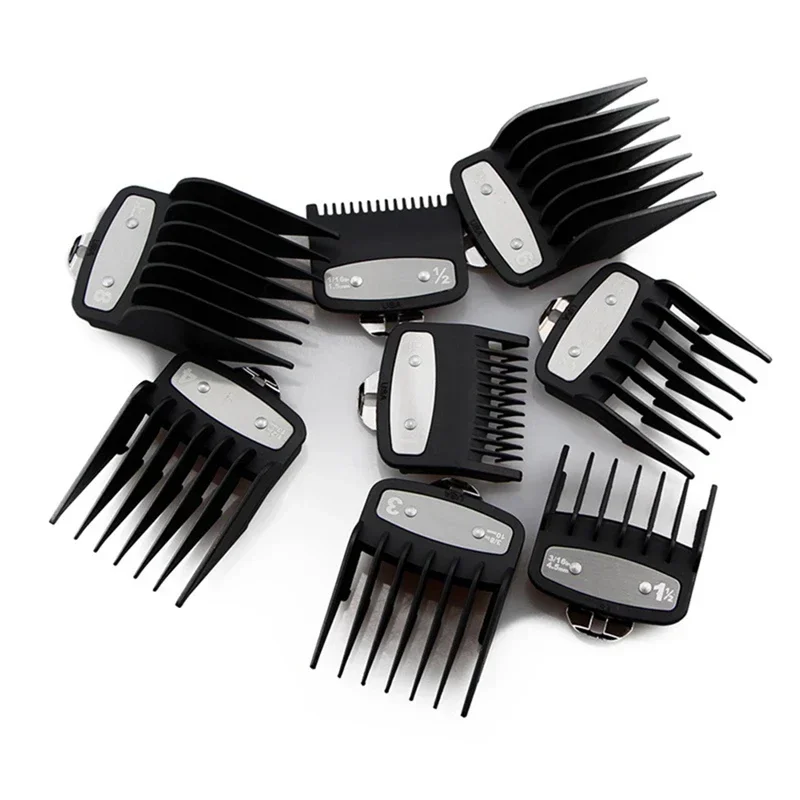 Guide Comb Cutting Limit Combs 8Pcs Set for Wahl Hair Clipper Standard Guards Attach Parts Electric Clippers Accessories