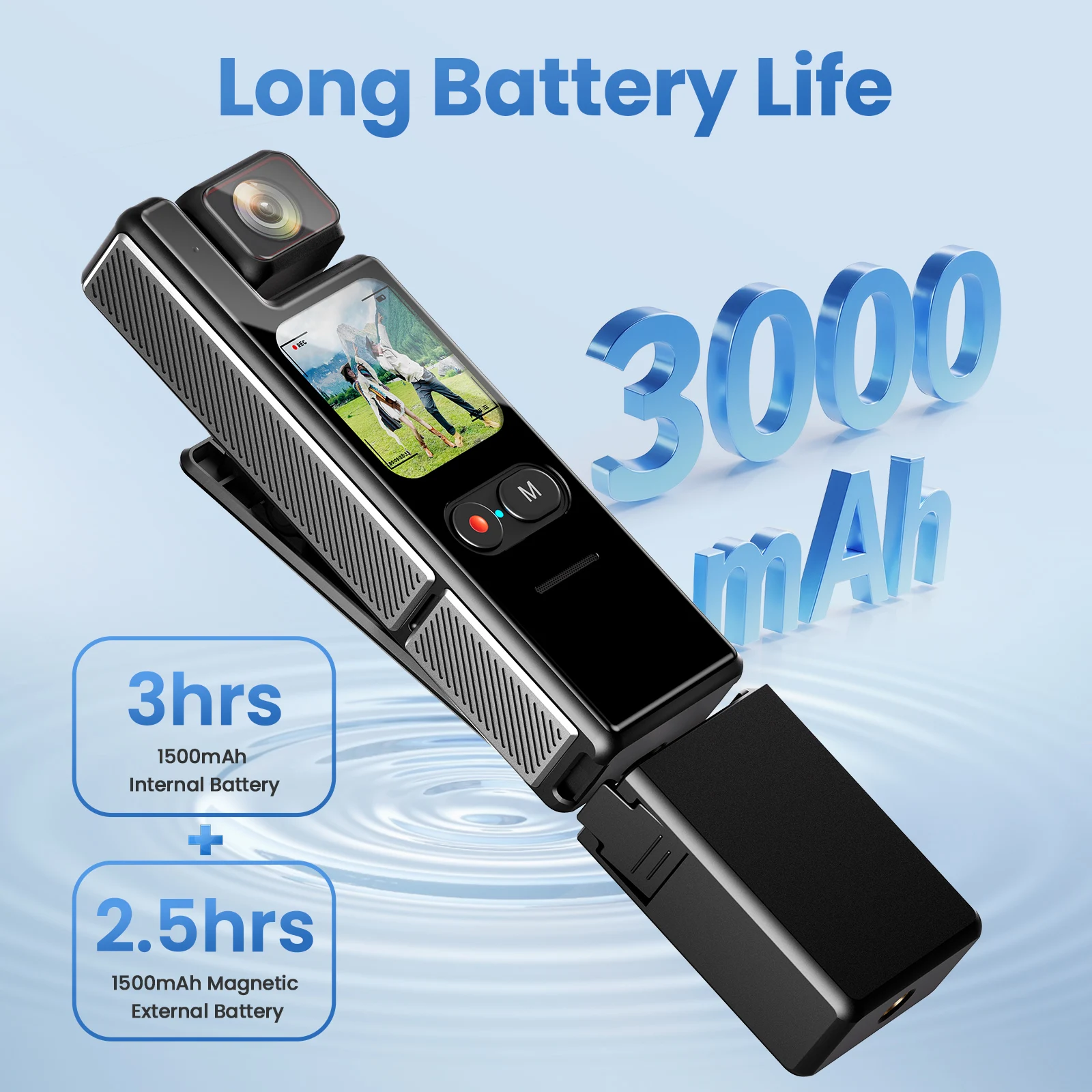 4K Pocket Action Camera 4x Zoom Touch Screen Anti-Shake Digital Vlogging Camera Waterproof HD Sports DV Portable Video Recorder