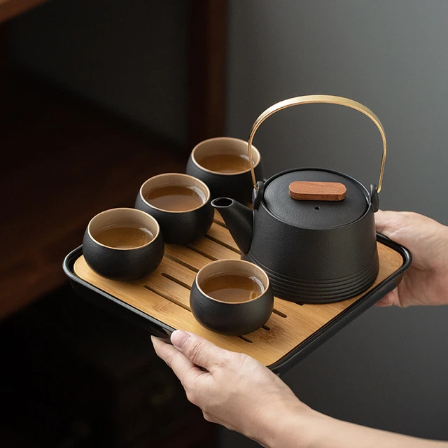 Zen Teapot Tea Cup Set Kit 1 Bowl 3 Cups Household Tea Making Travel Tea  Set Outdoor Portable Bag Chinese kung fu tea set - AliExpress