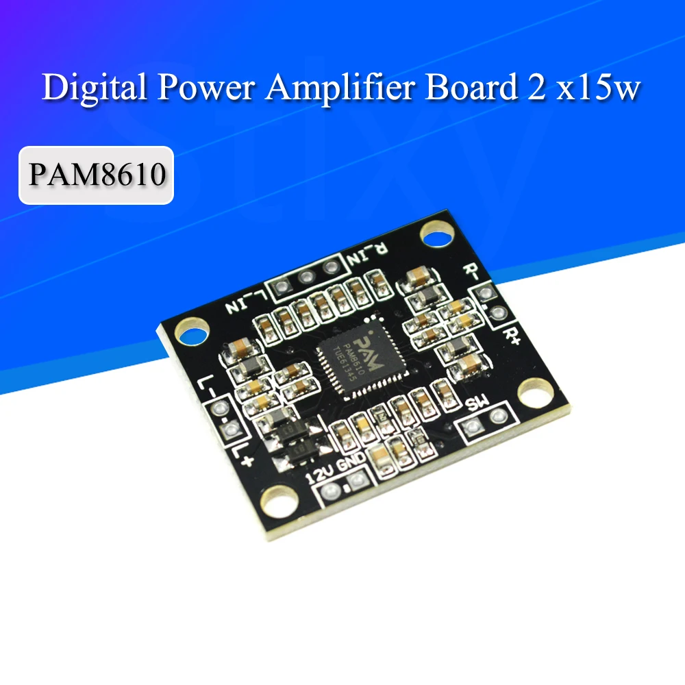 PAM8610 Digitale Leistungsverstärkerplatine 2 x 15 W Zweikanal-Stereo-Mini-Leistungsverstärkerplatine der Klasse D