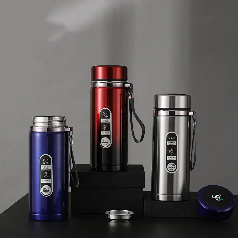 LED Temperature Display Insulated Stainless Steel Thermos Cup - 500ml