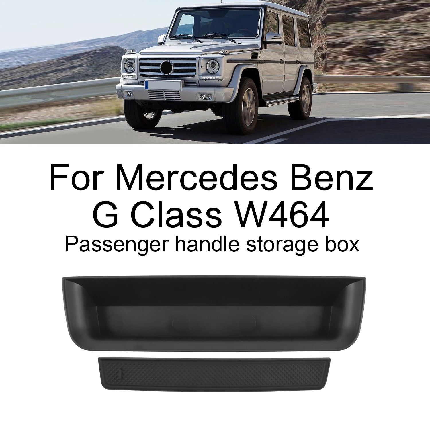 Aufbewahrungsbox Rechte Seite Aufbewahrungsbox ABS Schwarz Armlehnen-Organizer für Mercedes Benz G-Klasse W464 W463A G350 G500 G63 – Detail 4