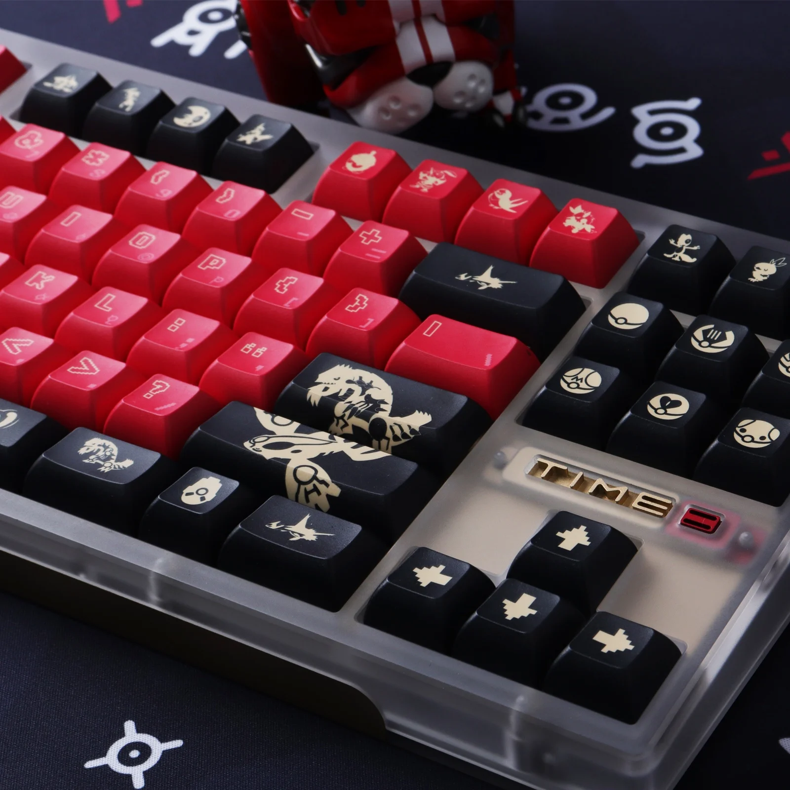 Teclado Mecânico Keycap Teclas para Interruptor mx Cereja Preto Vermelho Perfil Kca Pbt Sublimação de Tintura 61 64 75 84 84 87 980 143 Chaves - Imagem 5