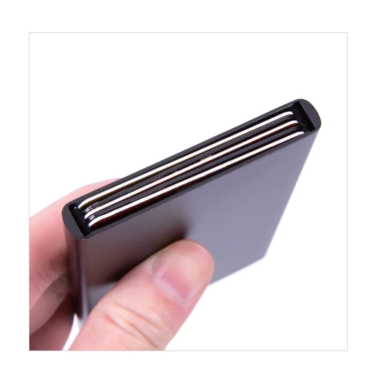 RFID Credit Card Holder Metal Slim Wallet Image 8