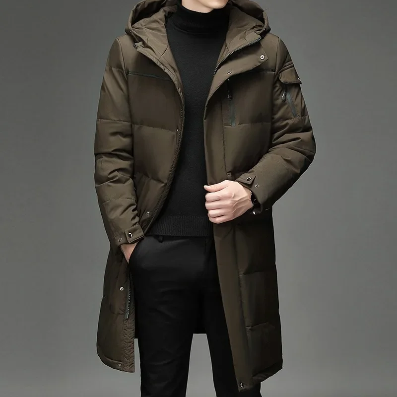 Outdoor Leisure Men's Clothes Winter Medium and Long Section Cotton Clothing Large Size Down Jacket