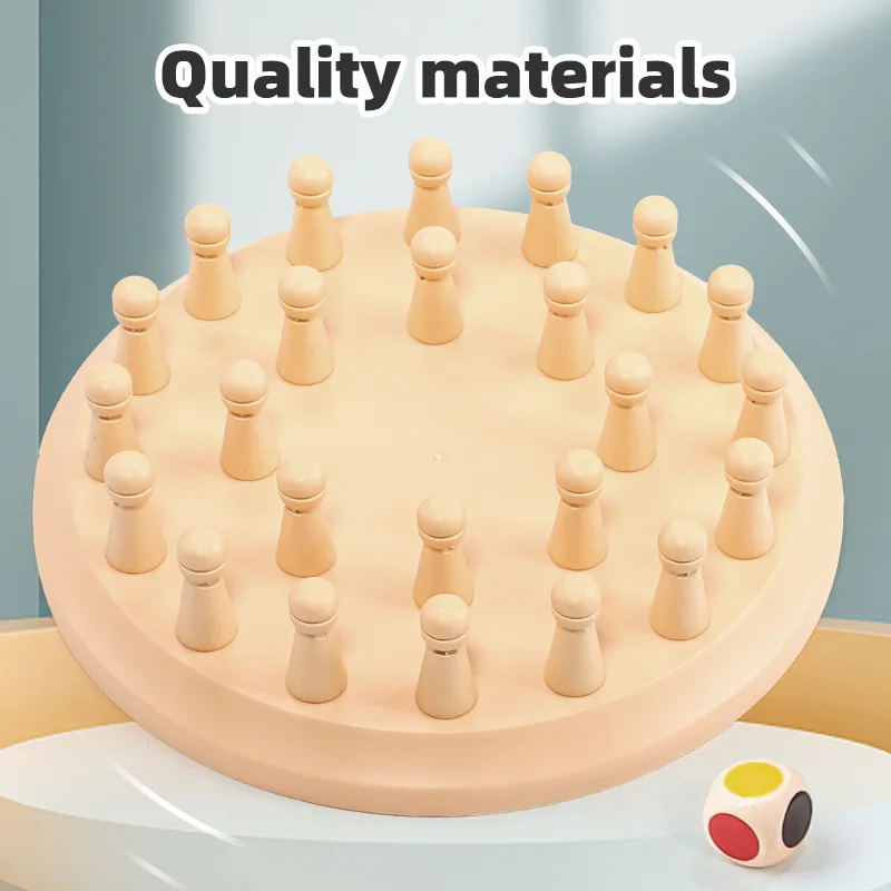 (Abs) Plastic Color Chess Game, Montessori Educational Toy For Kids 3+, Memory Matching Puzzle Board Game With Dice &_voghion.com