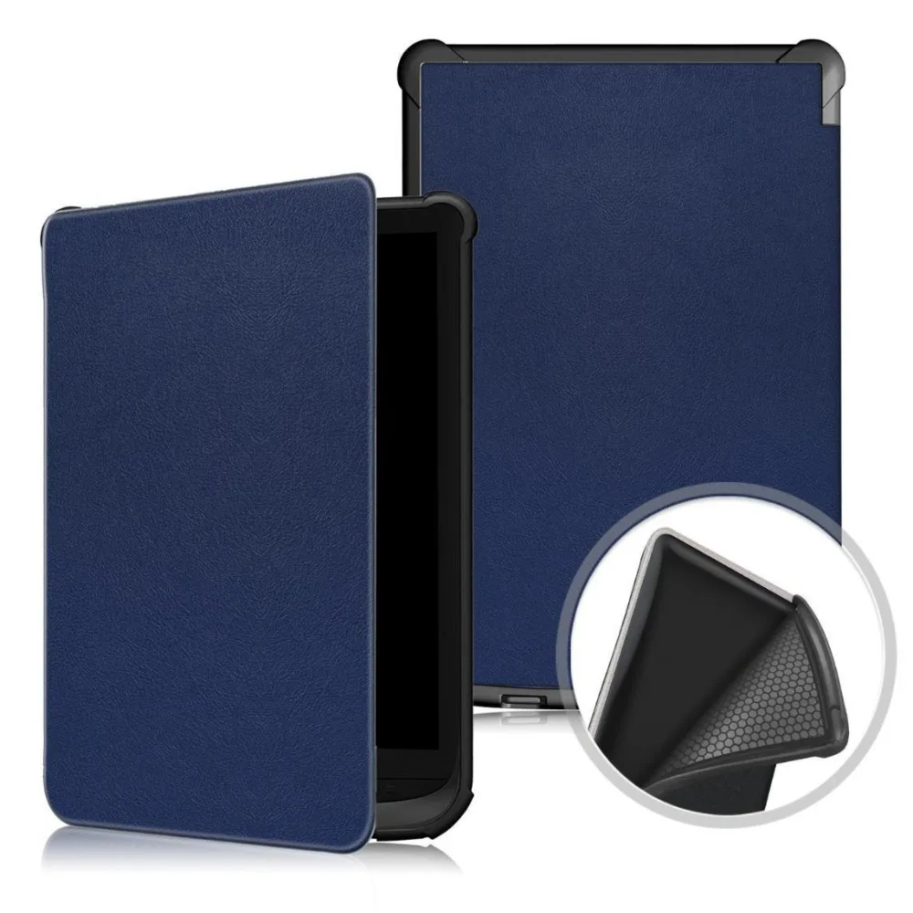 eBook Reader hoes, 1pc case voor pocketbook 606/616/627/628/632/633 EREADERS VOOR POCATORBOOKKLEUR/TOUCH HD 3 / TOUCH LUX 4 5 / BASIC LUX 2 Auto Sleep/Wake (Color : Calm Lake, Size : For 616