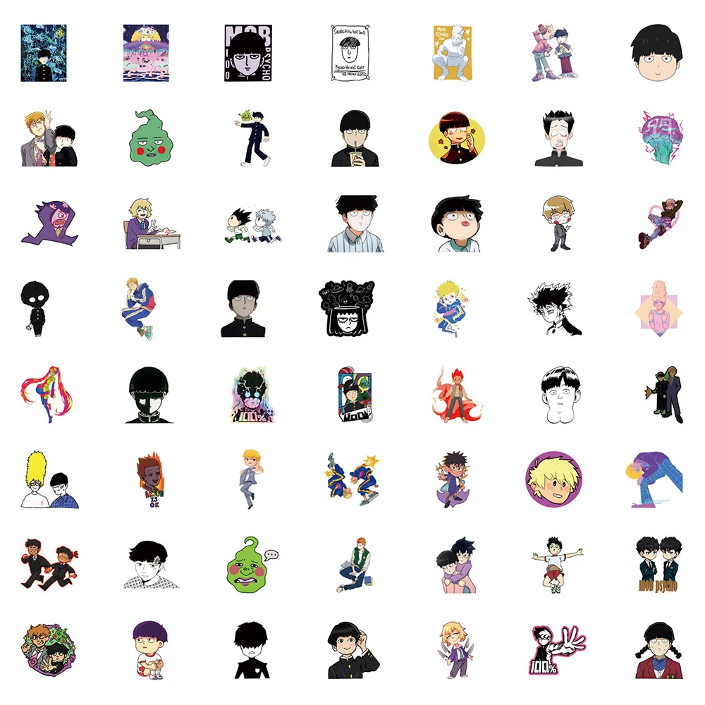 10/30/50/110pcs Cool Anime Mob Psycho 100 Cartoon Stickers
