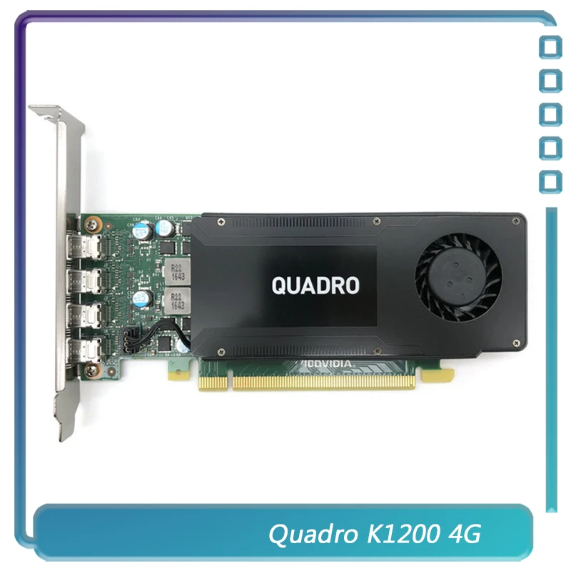 For Quadro K1200 4G GDDR5 DirectX 11 128 Bit 4096×2160 60Hz 45W Professional Graphics Card Workstation Drawing