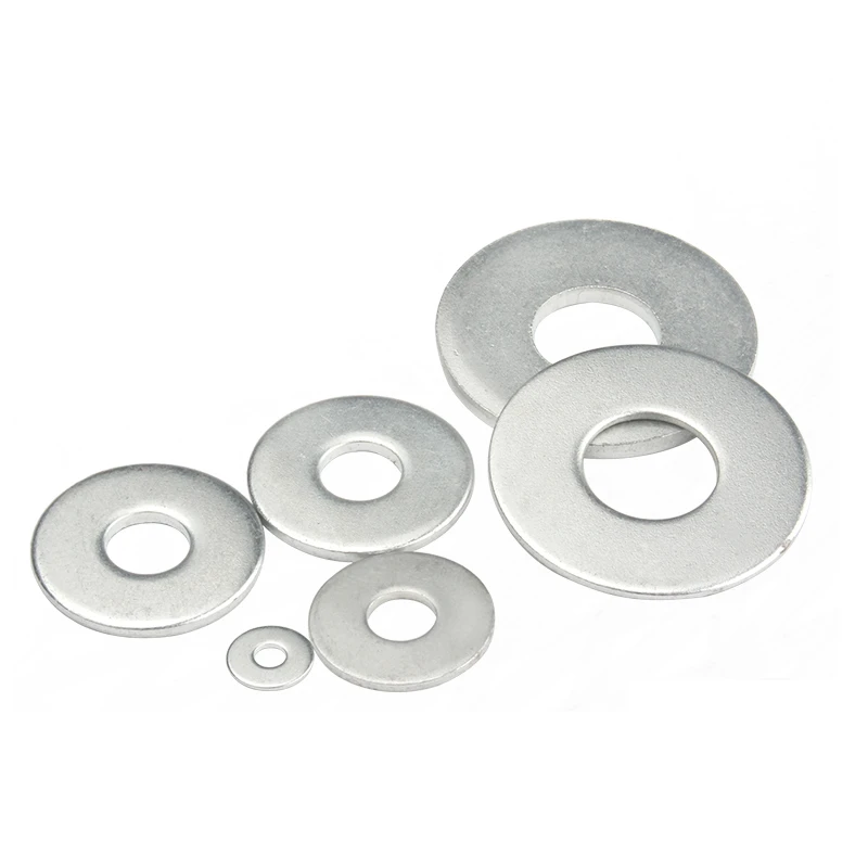 Galvanized Carbon Steel Plain Washers Bolt Flat Gasket M2 M2.5 M2.6 M2.7 M3 M4 M5 M6 M7 White Zinc Ultra Thin Flat Washer Gasket carbon steel washers washer gasket