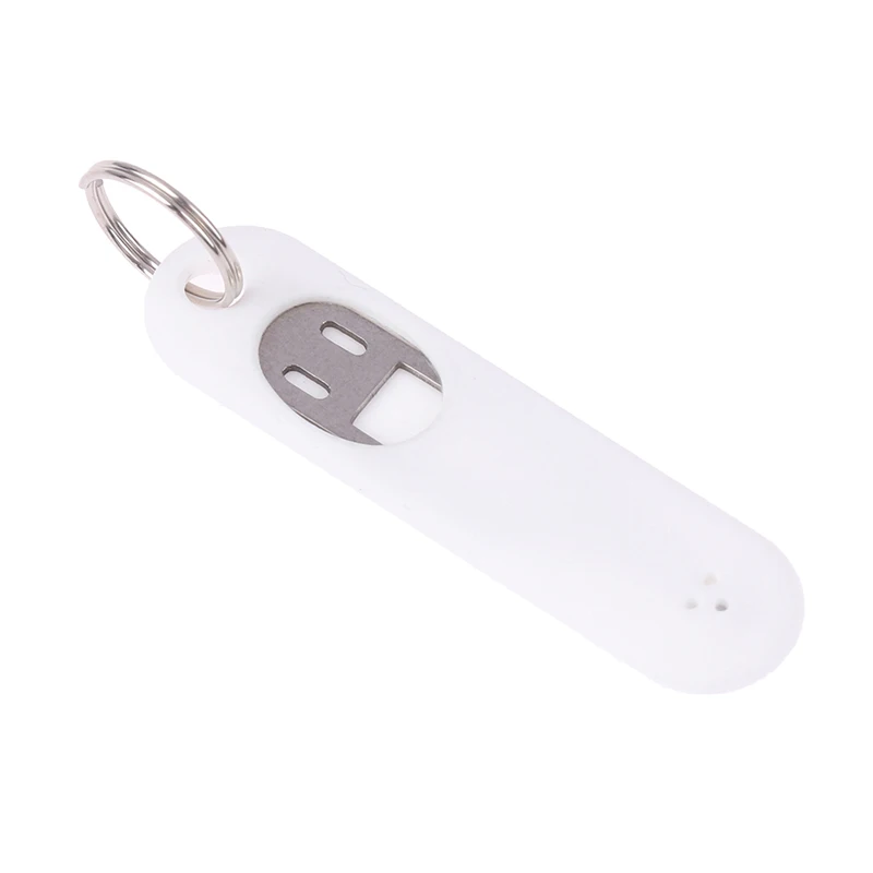 Silicone SIM Card Fetchers Portable Keychain Mobile Phone Tablet Stainless Steel Removal Needle Thimble Anti-lost Keyring