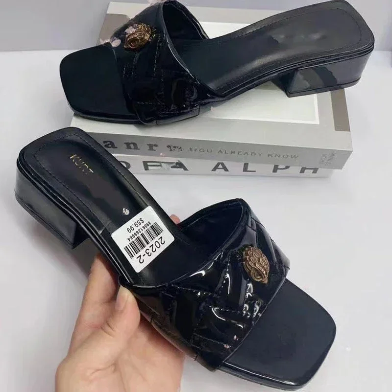 

2024 New Kurt G High-heeled Sandals Designer Hardware Buckle European Luxury Fashion Ladies Sandals 41 Size Christmas Gift Party
