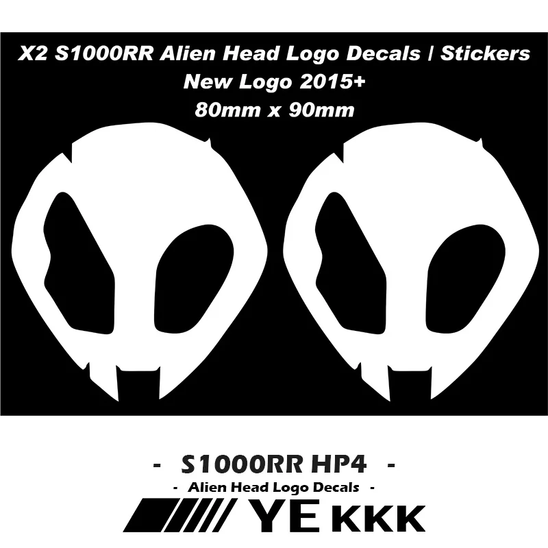X2S1000RRAlienHeadLogoDecalStickerForBMWS1000RR2015NewLOGO