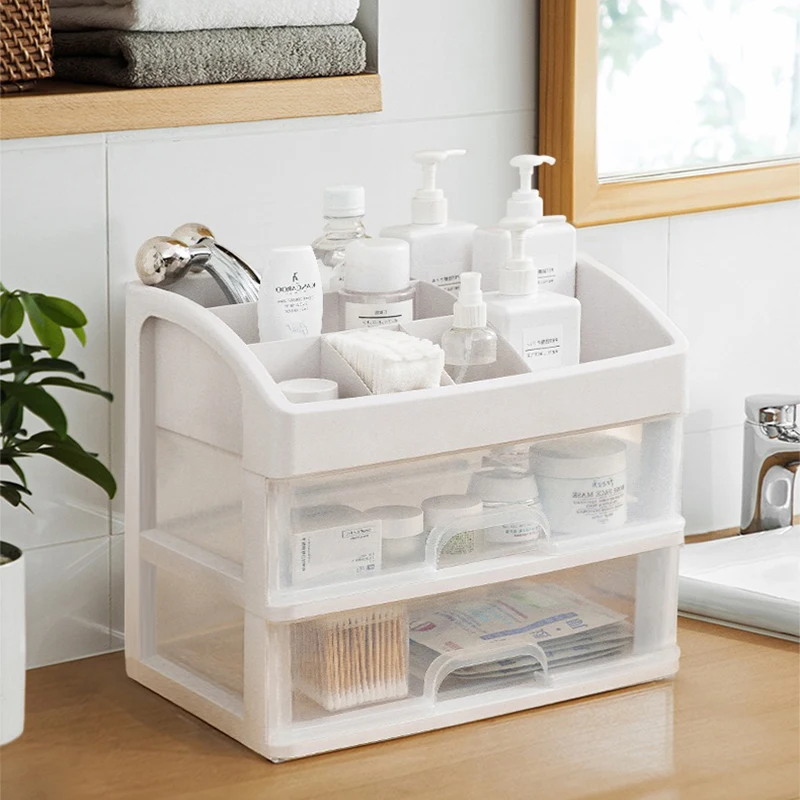 

Office Desktop File Storage Box Plastic Transparent Drawer Cosmetics Sundries Dust-proof Finishing Student School Supplies Rack