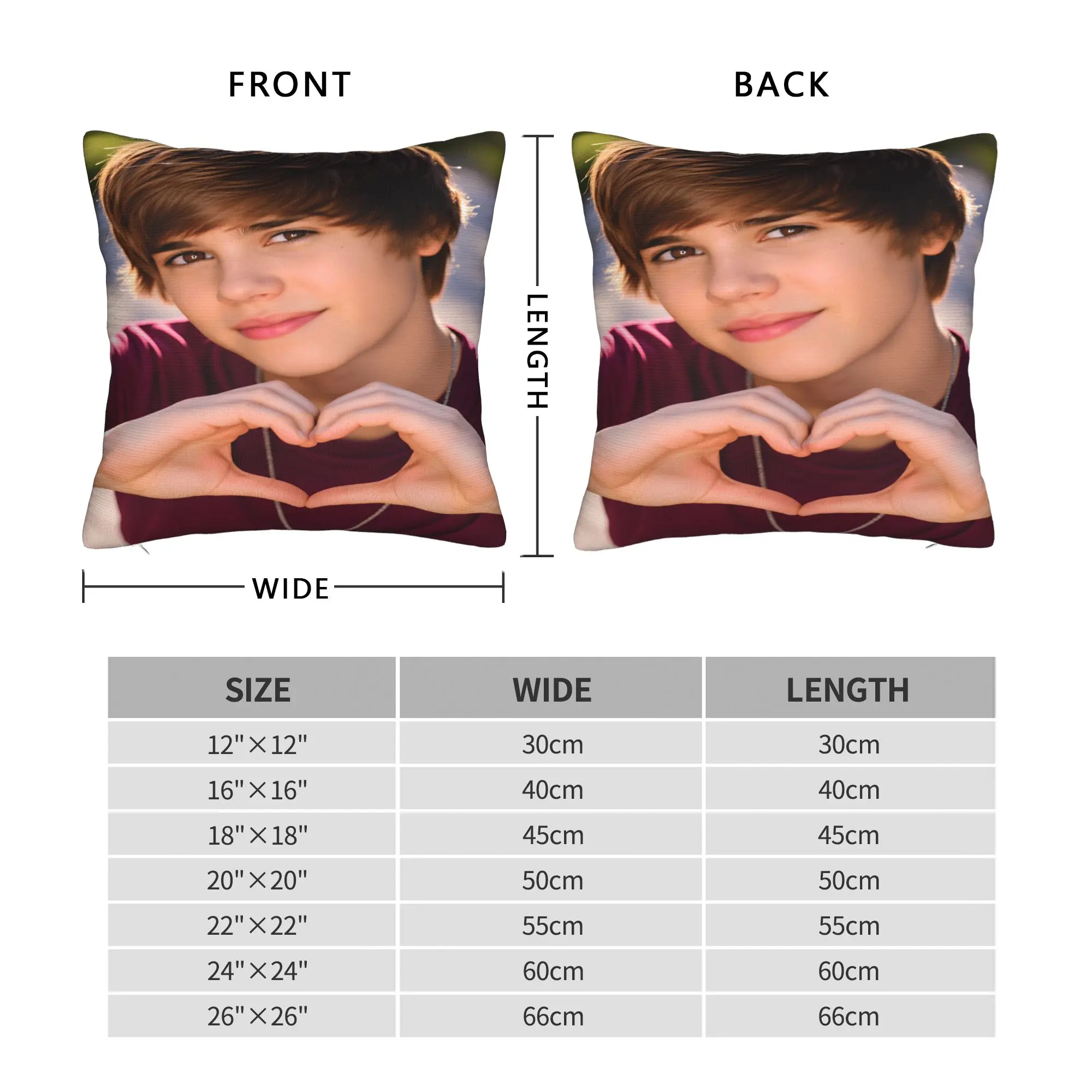 J-JustinS B-Bieber 베개 케이스 레트로 트렌디 베개 커버 디자인 베개 커버 사무실 자동차 홈 장