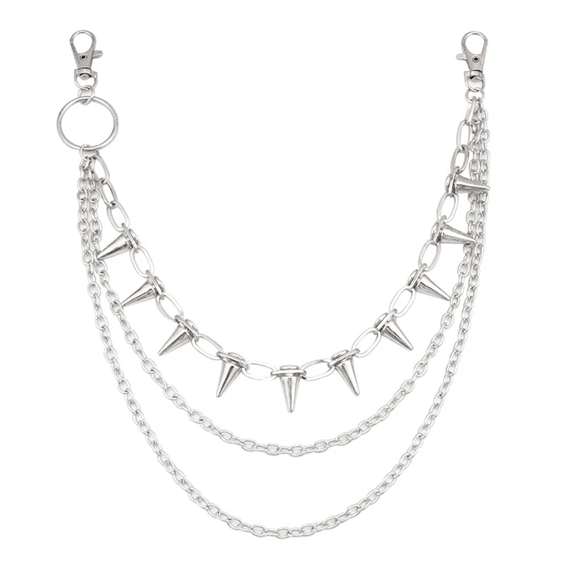 4er Set Hosenketten - Punk Hip Hop Style Für Damen & Herren (37-47cm) - Gürtelketten Für Jeans & Röcke