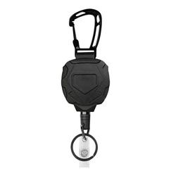 Heavy Duty Retractable Badge Reel with Steel Cable and Keychain (Keychain)