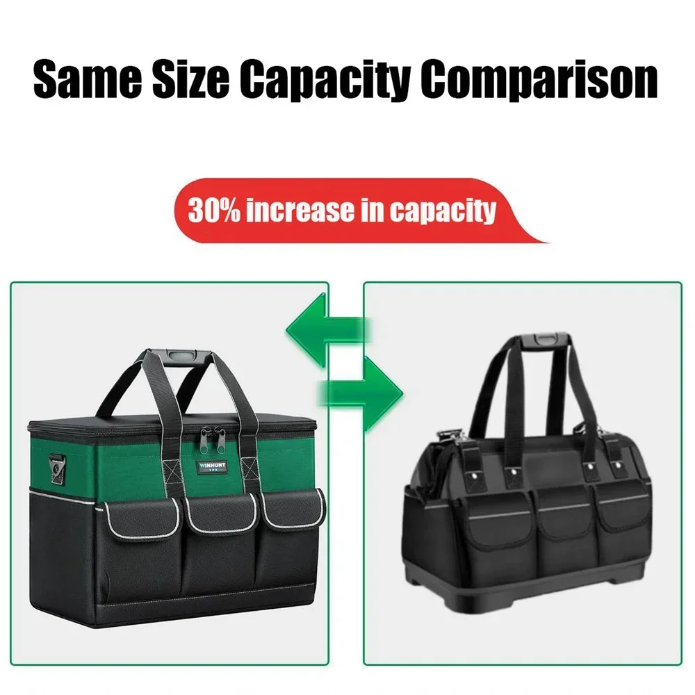 Impermeável portátil eletricista Canvas Storage Bag com alça, Kit de ferramentas durável, organizador durável, grande capacidade