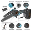 Jemi Tool 21V Portable Mini Electric Pruning Saw with Automatic Lubrication System, Cordless Chainsaw, Wood Cutting Tool 6