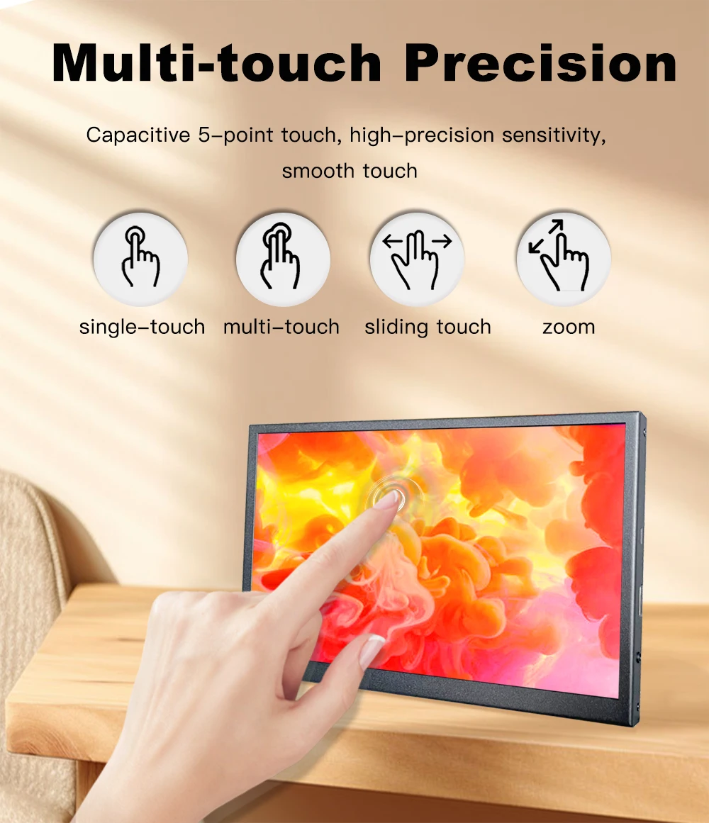 LESOWN  LCD ÷, HDMI 1024x600 IPS ġũ, ޴ , Ʈ ȭ Ȯ, Ŀ , 7 ġ