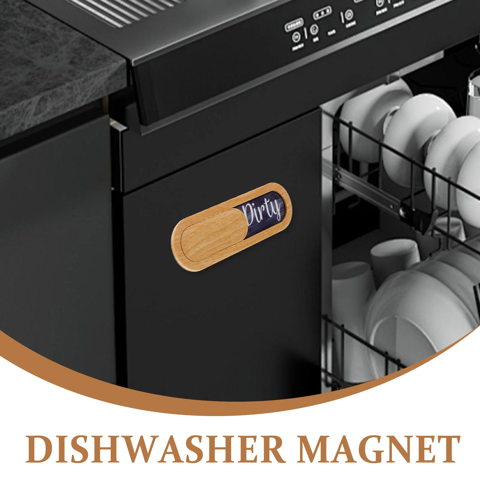 Magnetic Indicator Sign For Dishwasher Clean Dirty Magnet Sign Easy Sliding Magnet for Dishwasher dishwasher magnet