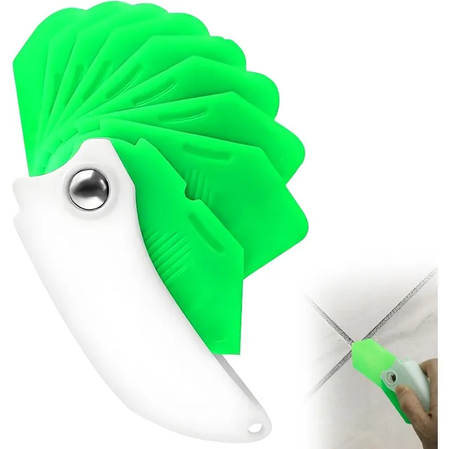 Outil de calfeutrage en silicone 9-en-1, spatule professionnelle pour l'épandage et le retrait de mastic de carrelage, de joint de fenêtre et de joint de carrelage 1