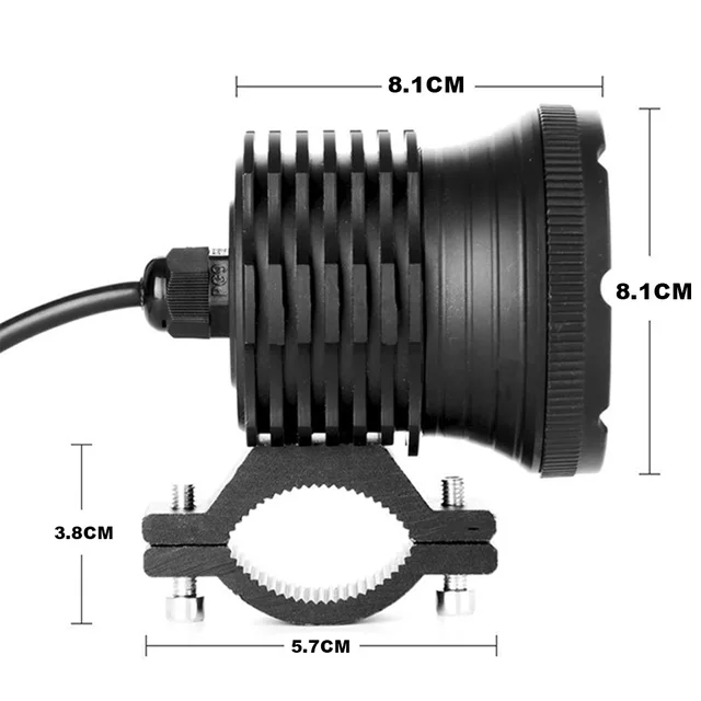 Faros auxiliares para motocicleta, 12Chips, 12-80V, intermitentes delanteros, luces Led adicionales, Faros antiniebla para Moto Farol - Imagen 6